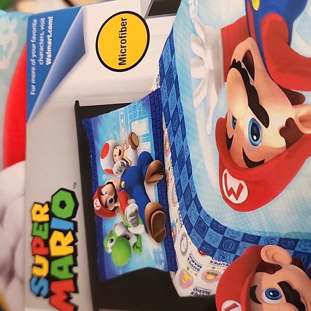 NEW Franco Kids Bedding 3 Piece Twin Sheet Set - Nintendo Super Mario
